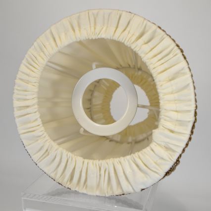 Duolla - Árnyékoló asztali és állólámpához E27 átmérő 15 cm krém/barna