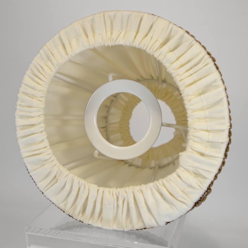 Duolla - Árnyékoló asztali és állólámpához E27 átmérő 15 cm krém/barna