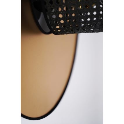 Duolla - Fali lámpa TOKYO RATTAN 1xE27/15W/230V átm. 50 cm arany/fekete