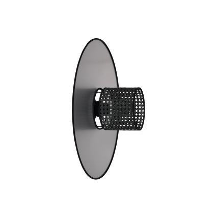 Duolla - Fali lámpa TOKYO RATTAN 1xE27/15W/230V átm. 50 cm ezüst/fekete