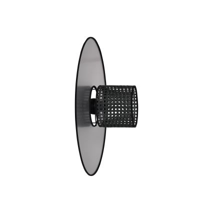 Duolla - Fali lámpa TOKYO RATTAN 1xE27/15W/230V átm. 50 cm ezüst/fekete