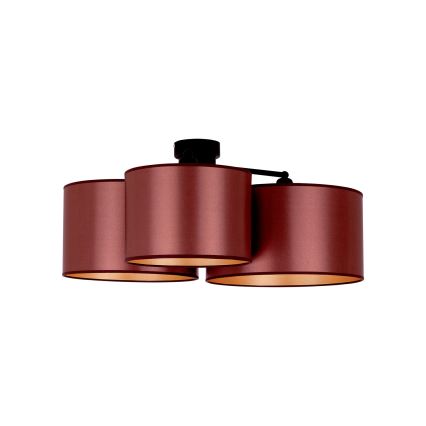 Duolla - Felületre szerelhető csiillár ROLLER TRIO SHINY 3xE27/15W/230V réz/arany