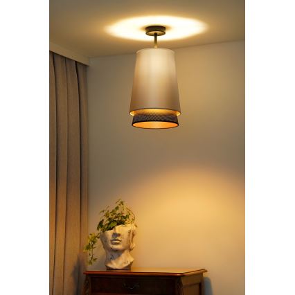 Duolla - Felületre szerelhető csillár BELL SHINY 1xE27/15W/230V átm. 25 cm ezüst/fekete