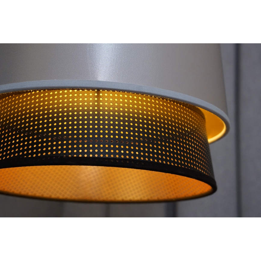 Duolla - Felületre szerelhető csillár BELL SHINY 1xE27/15W/230V átm. 25 cm ezüst/fekete