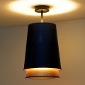 Duolla - Felületre szerelhető csillár BELL SHINY 1xE27/15W/230V átm. 25 cm kék/réz