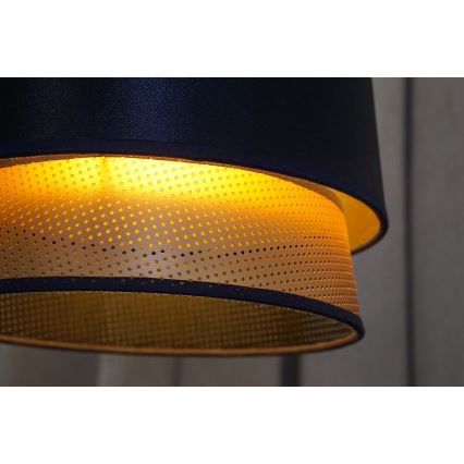 Duolla - Felületre szerelhető csillár BELL SHINY 1xE27/15W/230V átm. 25 cm kék/réz