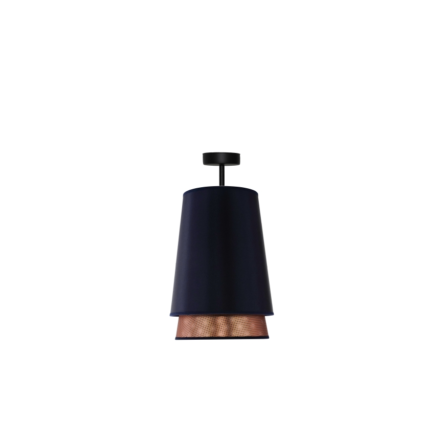 Duolla - Felületre szerelhető csillár BELL SHINY 1xE27/15W/230V átm. 25 cm kék/réz