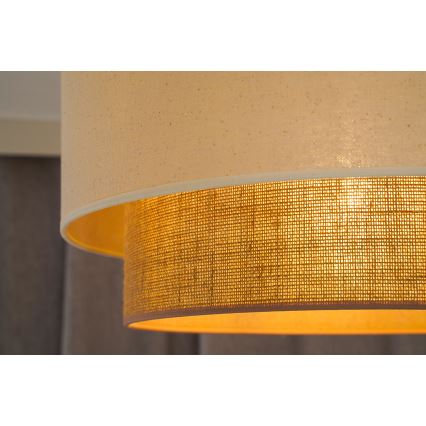 Duolla - Felületre szerelhető csillár BOHO 1xE27/15W/230V átm. 45 cm krémes/barna