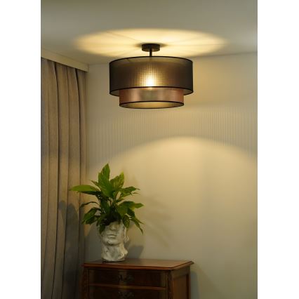 Duolla - Felületre szerelhető csillár COPPER SHINY 1xE27/15W/230V átm. 45 cm barna/réz