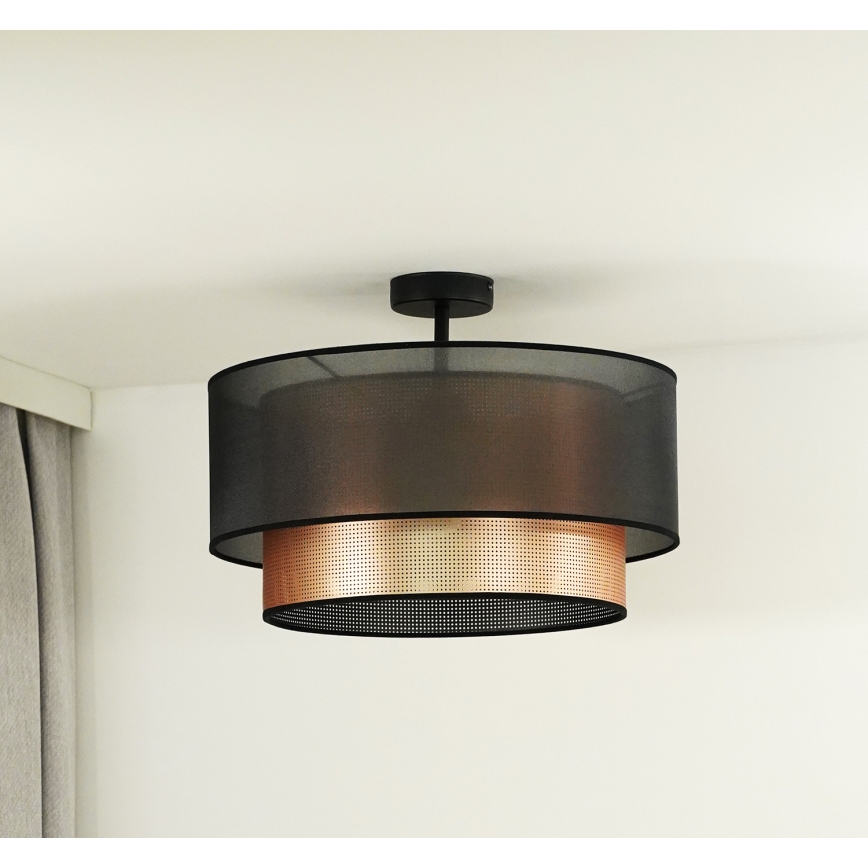 Duolla - Felületre szerelhető csillár COPPER SHINY 1xE27/15W/230V átm. 45 cm barna/réz