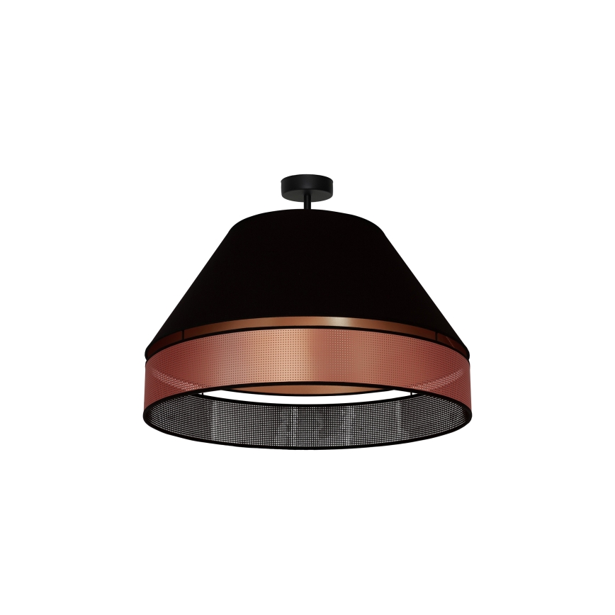 Duolla - Felületre szerelhető csillár COPPER SHINY 1xE27/15W/230V átm. 60 cm fekete/réz