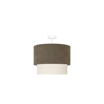 Duolla - Felületre szerelhető csillár CORDUROY 1xE27/15W/230V átm. 40 cm barna/krémes