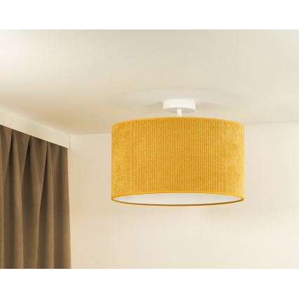 Duolla - Felületre szerelhető csillár CORDUROY 1xE27/15W/230V átm. 40 cm sárga