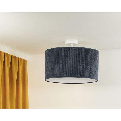 Duolla - Felületre szerelhető csillár CORDUROY 1xE27/15W/230V átm. 40 cm sötét kék