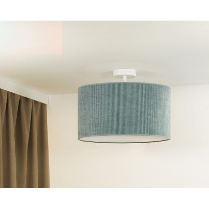 Duolla - Felületre szerelhető csillár CORDUROY 1xE27/15W/230V átm. 40 cm világoskék