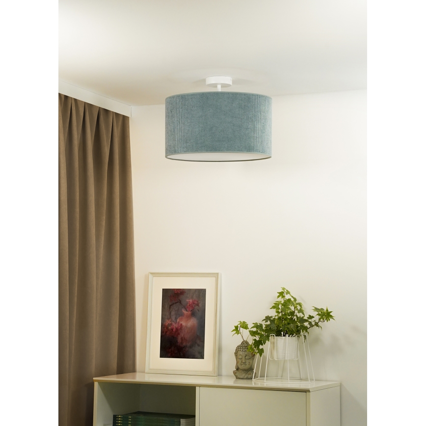Duolla - Felületre szerelhető csillár CORDUROY 1xE27/15W/230V átm. 40 cm világoskék