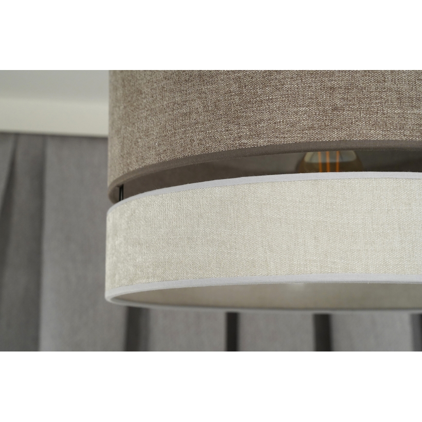 Duolla - Felületre szerelhető csillár DOUBLE 1xE27/15W/230V átm. 40 cm barna/szürke