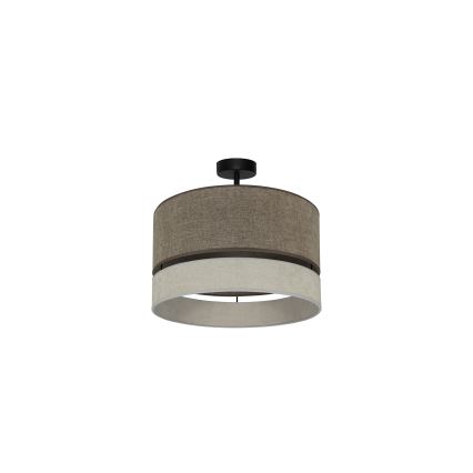 Duolla - Felületre szerelhető csillár DOUBLE 1xE27/15W/230V átm. 40 cm barna/szürke