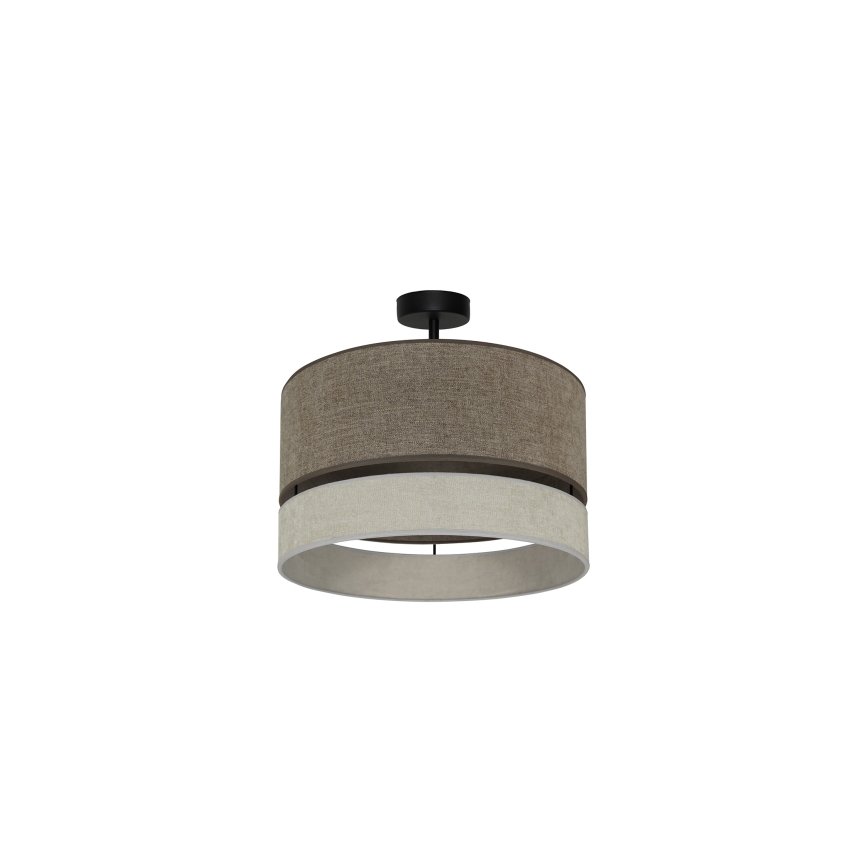 Duolla - Felületre szerelhető csillár DOUBLE 1xE27/15W/230V átm. 40 cm barna/szürke
