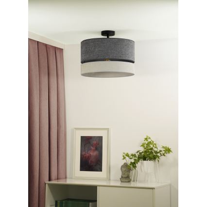 Duolla - Felületre szerelhető csillár DOUBLE 1xE27/15W/230V átm. 40 cm szürke