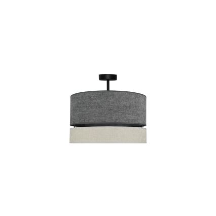 Duolla - Felületre szerelhető csillár DOUBLE 1xE27/15W/230V átm. 40 cm szürke
