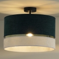 Duolla - Felületre szerelhető csillár DOUBLE 1xE27/15W/230V átm. 40 cm zöld/szürke