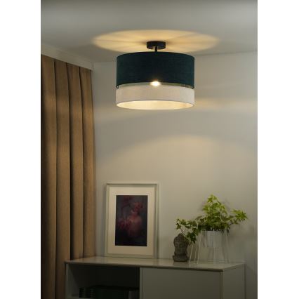 Duolla - Felületre szerelhető csillár DOUBLE 1xE27/15W/230V átm. 40 cm zöld/szürke