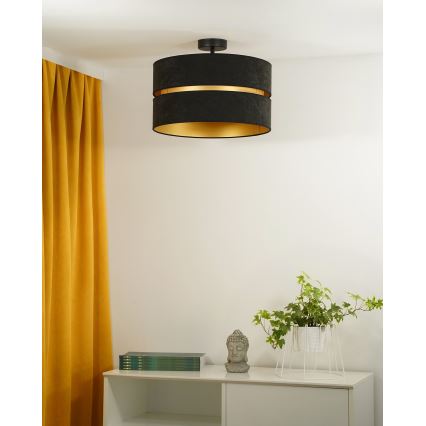 Duolla - Felületre szerelhető csillár DUO 1xE27/15W/230V átm. 40 cm fekete/arany