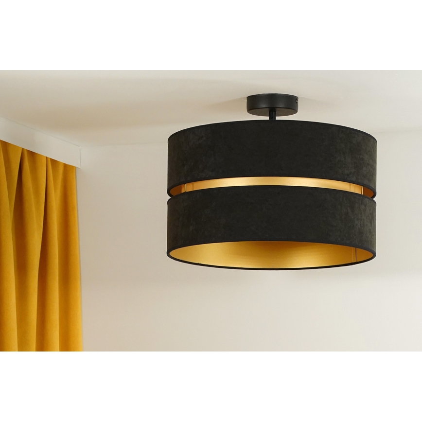 Duolla - Felületre szerelhető csillár DUO 1xE27/15W/230V átm. 40 cm fekete/arany