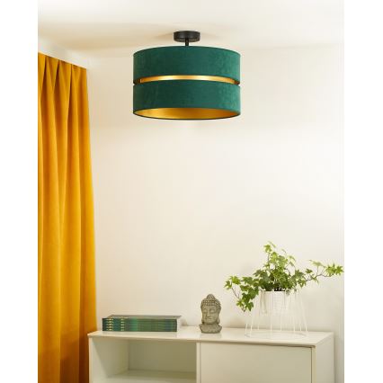 Duolla - Felületre szerelhető csillár DUO 1xE27/15W/230V átm. 40 cm zöld/arany