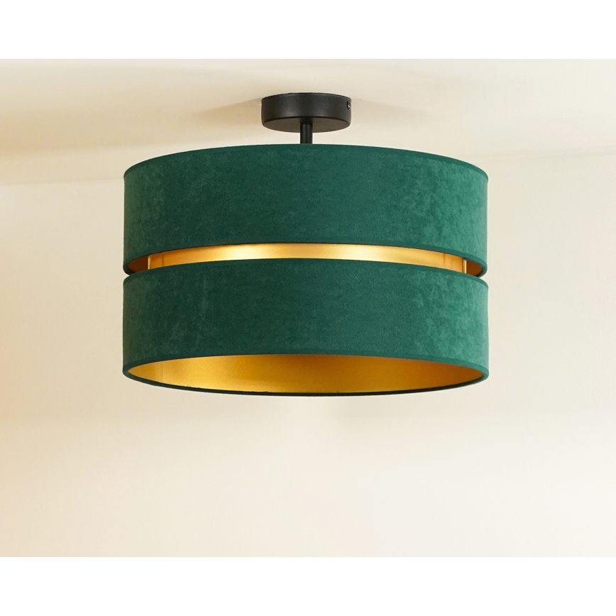 Duolla - Felületre szerelhető csillár DUO 1xE27/15W/230V átm. 40 cm zöld/arany