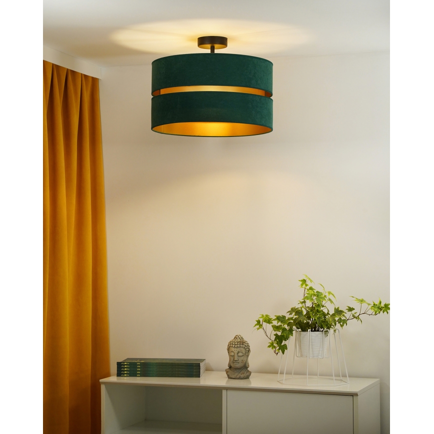 Duolla - Felületre szerelhető csillár DUO 1xE27/15W/230V átm. 40 cm zöld/arany