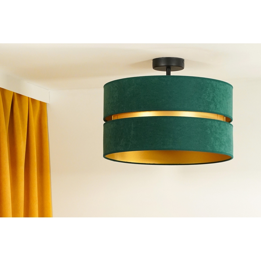 Duolla - Felületre szerelhető csillár DUO 1xE27/15W/230V átm. 40 cm zöld/arany