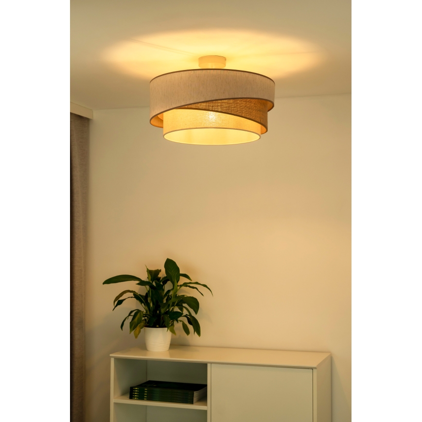 Duolla - Felületre szerelhető csillár KOBO 1xE27/15W/230V átm. 45 cm bézs/barna/fehér