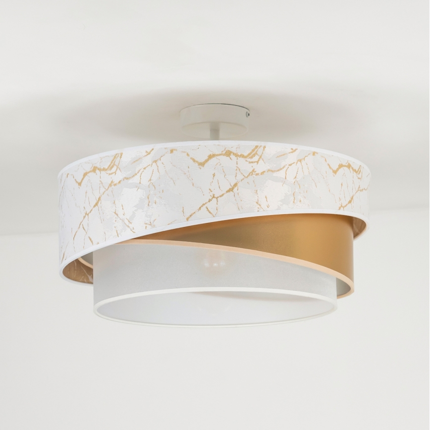Duolla - Felületre szerelhető csillár KOBO 1xE27/15W/230V átm. 45 cm fehér/arany