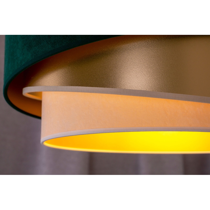 Duolla - Felületre szerelhető csillár KOBO 1xE27/15W/230V átm. 45 cm zöld/arany/krémes