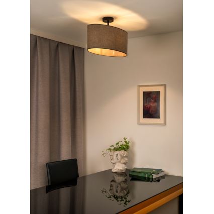 Duolla - Felületre szerelhető csillár OVAL 1xE27/15W/230V barna