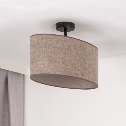 Duolla - Felületre szerelhető csillár OVAL 1xE27/15W/230V barna