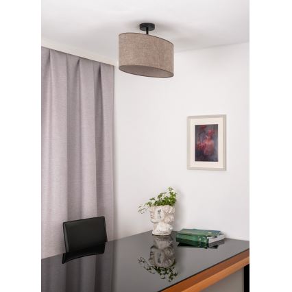 Duolla - Felületre szerelhető csillár OVAL 1xE27/15W/230V barna