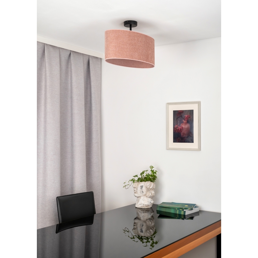 Duolla - Felületre szerelhető csillár OVAL 1xE27/15W/230V rózsaszín