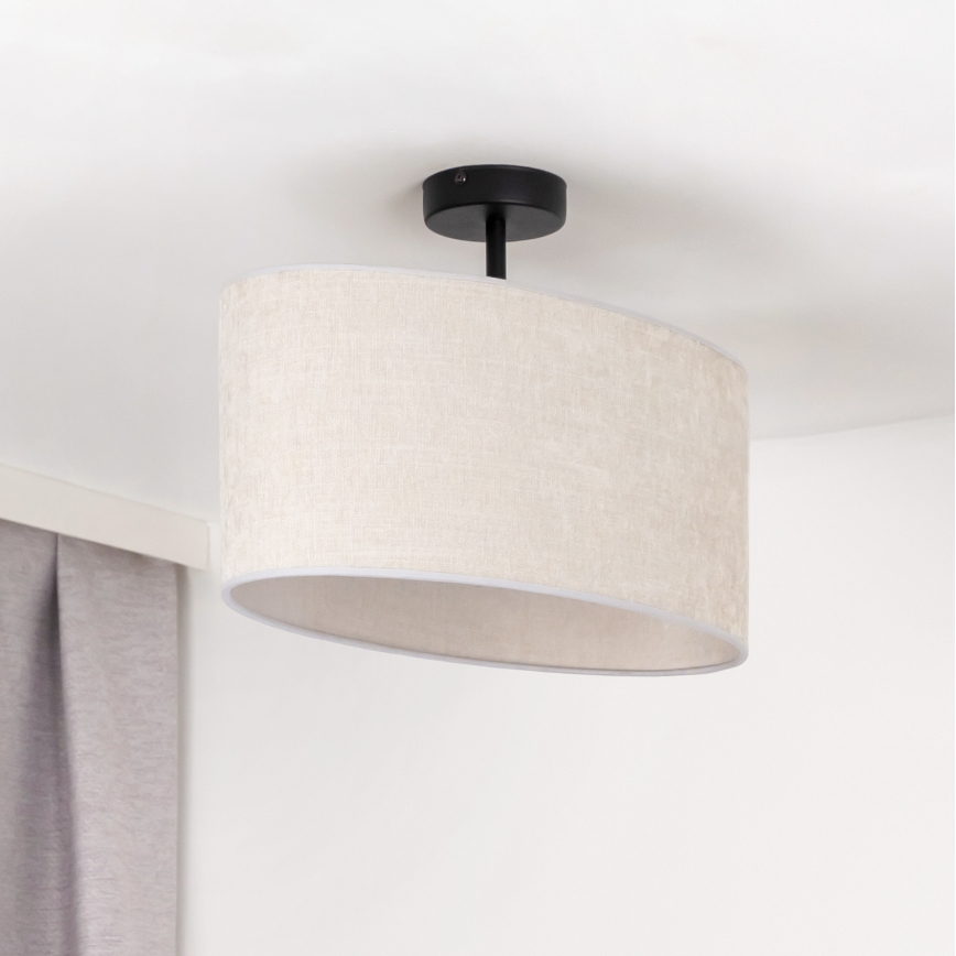 Duolla - Felületre szerelhető csillár OVAL 1xE27/15W/230V szürke