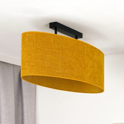 Duolla - Felületre szerelhető csillár OVAL 2xE27/15W/230V barna