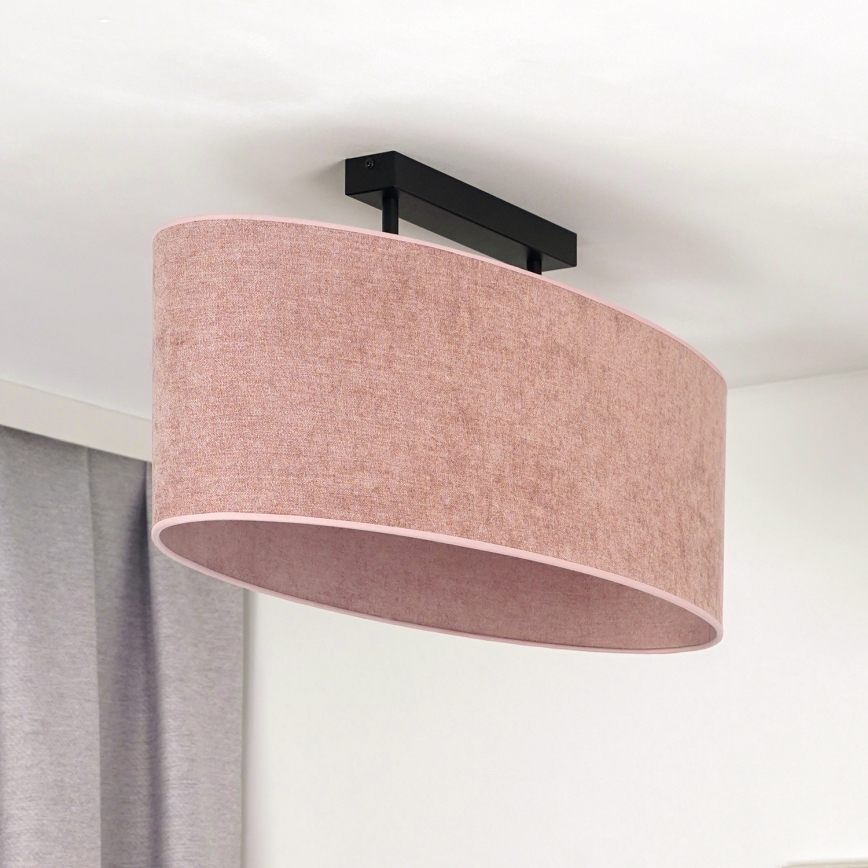 Duolla - Felületre szerelhető csillár OVAL 2xE27/15W/230V rózsaszín