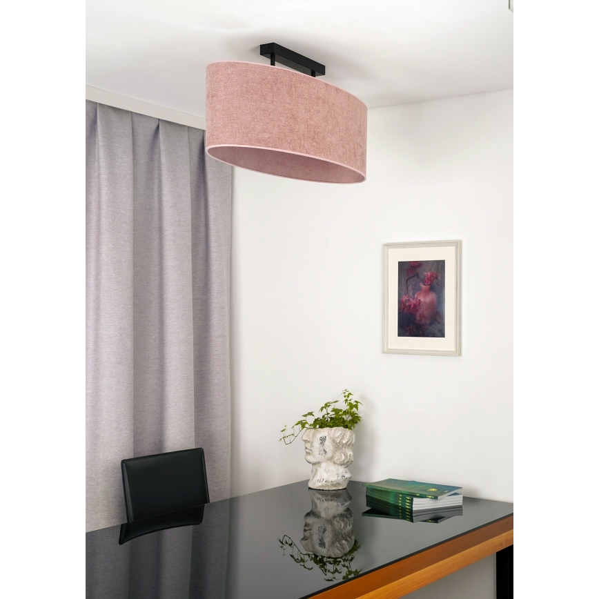 Duolla - Felületre szerelhető csillár OVAL 2xE27/15W/230V rózsaszín