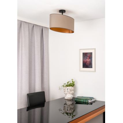 Duolla - Felületre szerelhető csillár OVAL VEGAN 1xE27/15W/230V bézs