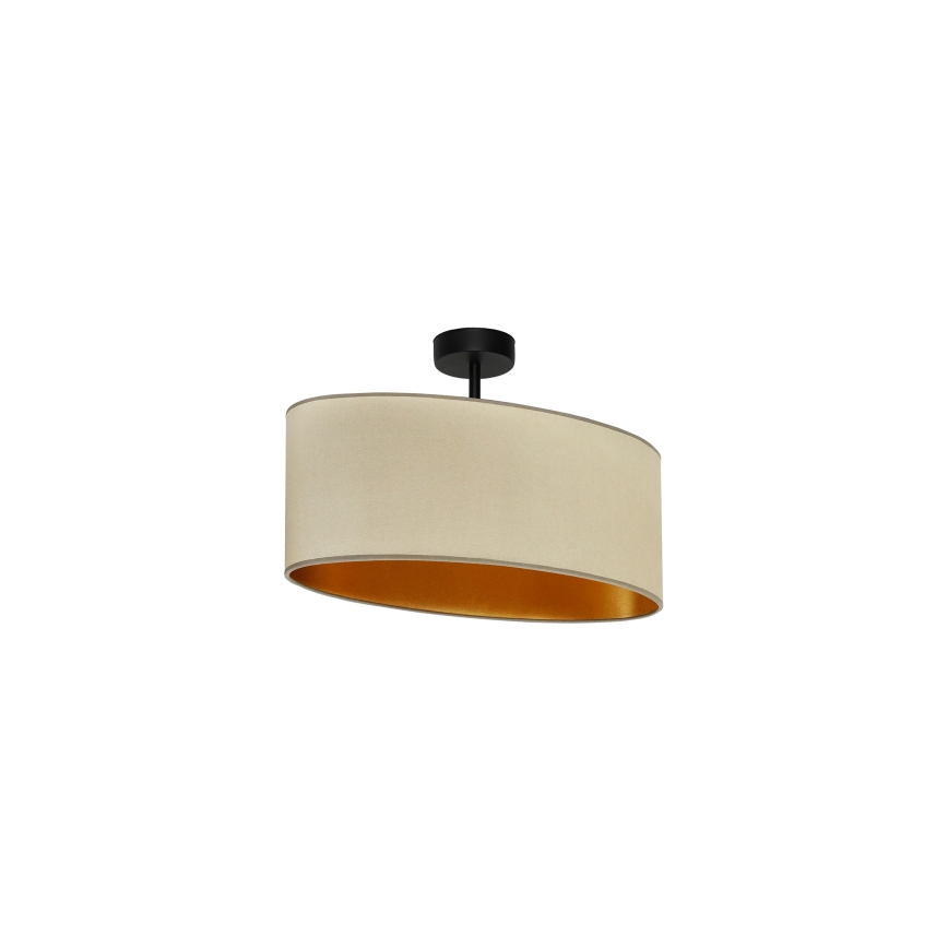 Duolla - Felületre szerelhető csillár OVAL VEGAN 1xE27/15W/230V bézs