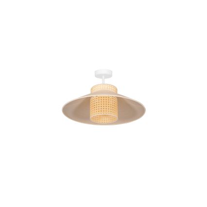 Duolla - Felületre szerelhető csillár RIO RATTAN 1xE27/15W/230V átm. 45 cm bézs/rattan