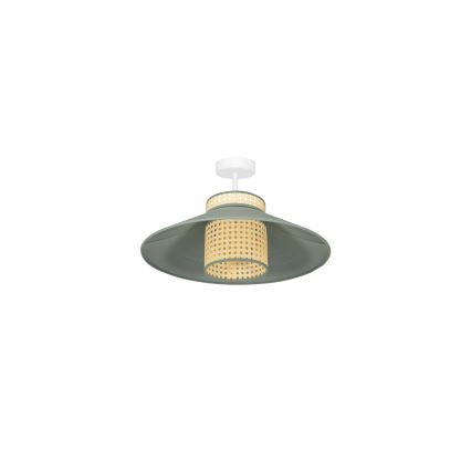 Duolla - Felületre szerelhető csillár RIO RATTAN 1xE27/15W/230V átm. 45 cm zöld/rattan