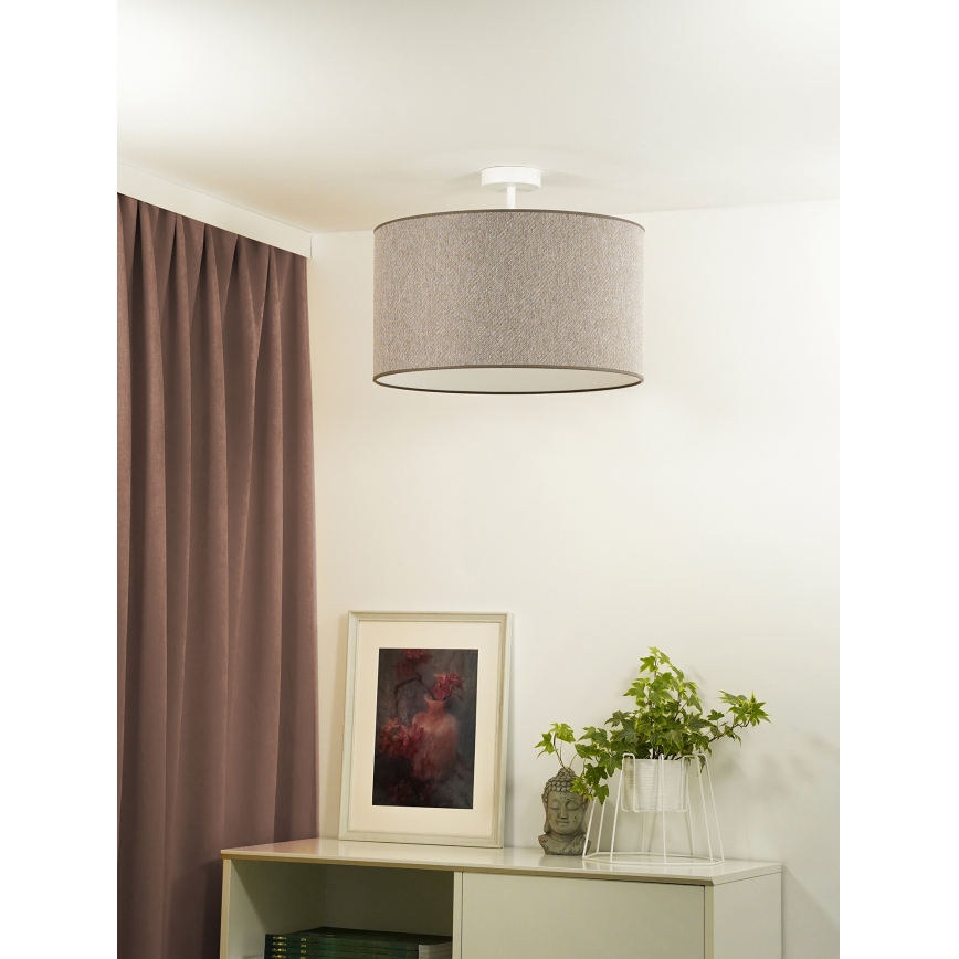 Duolla - Csillár ROLLER ECO RECYCLING 1xE27/15W/230V átm. 45 cm barna