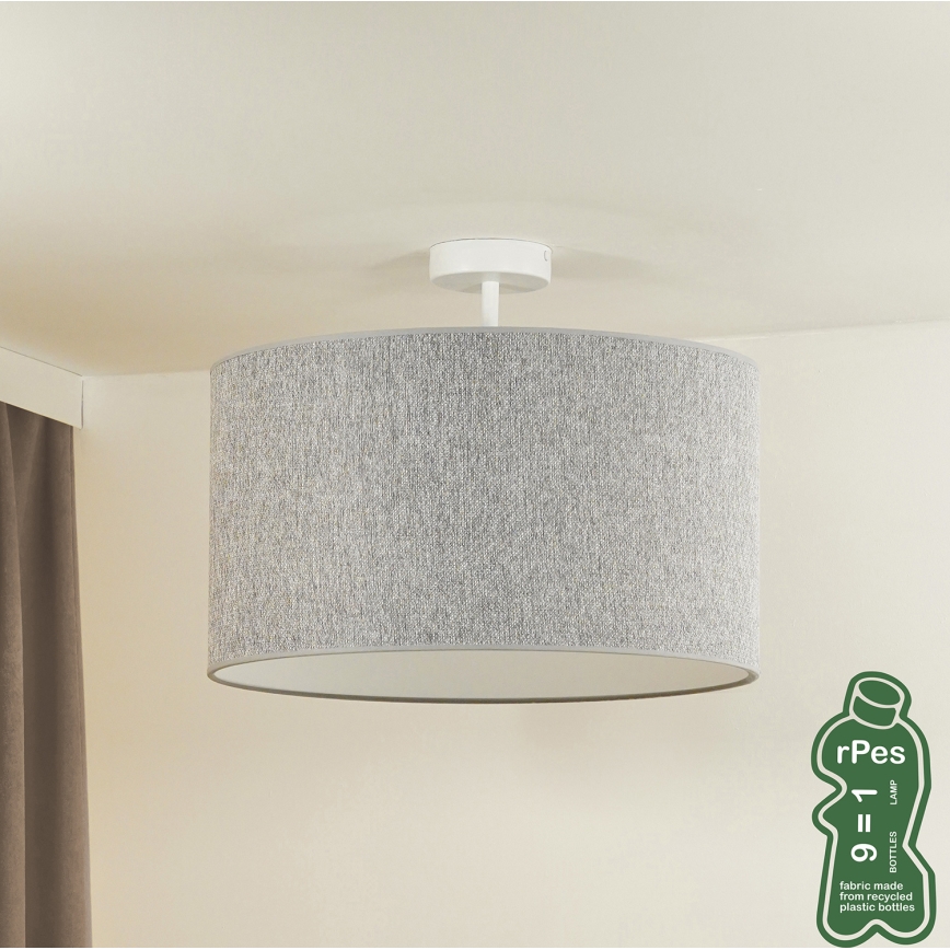 Duolla - Felületre szerelhető csillár ROLLER ECO RECYCLING 1xE27/15W/230V átm. 45 cm szürke